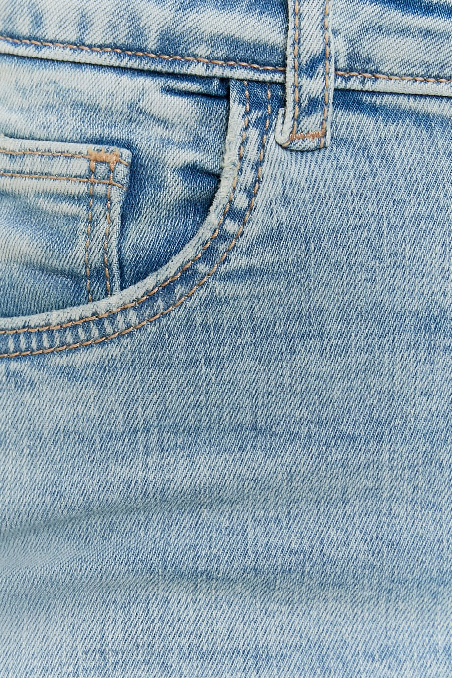 Push-up Flare Jeans - Bleach Indigo Wash