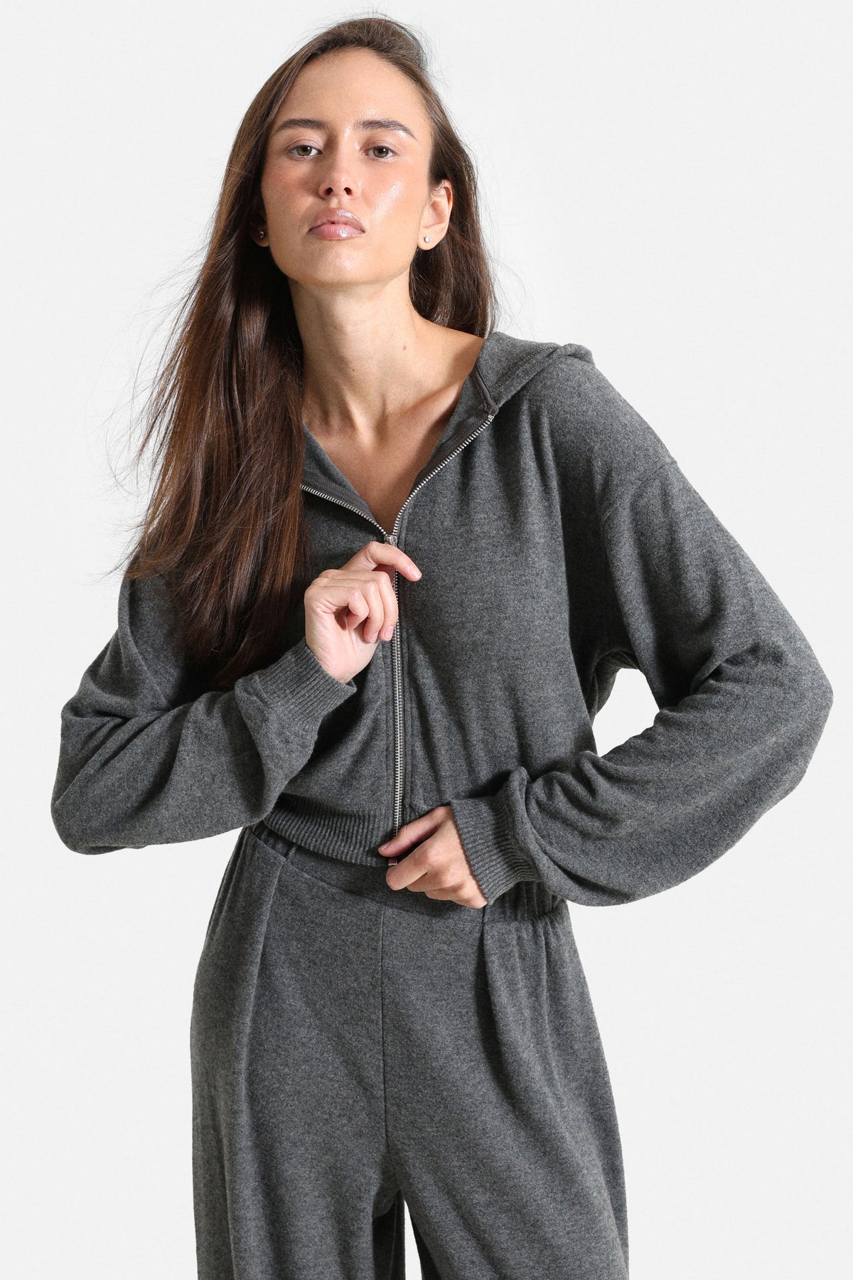 ONLAVELINE jaquette courte en tricot - Dark Grey Melange