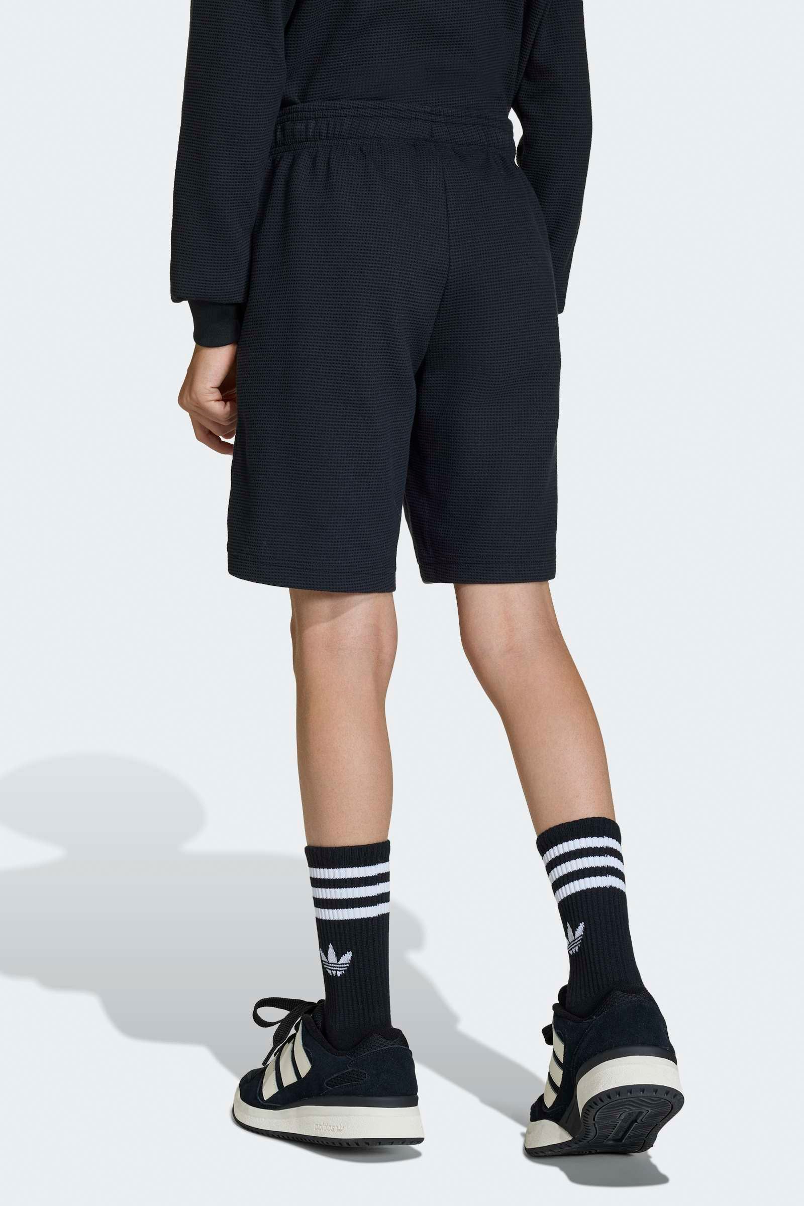 Waffle fabric shorts - Black