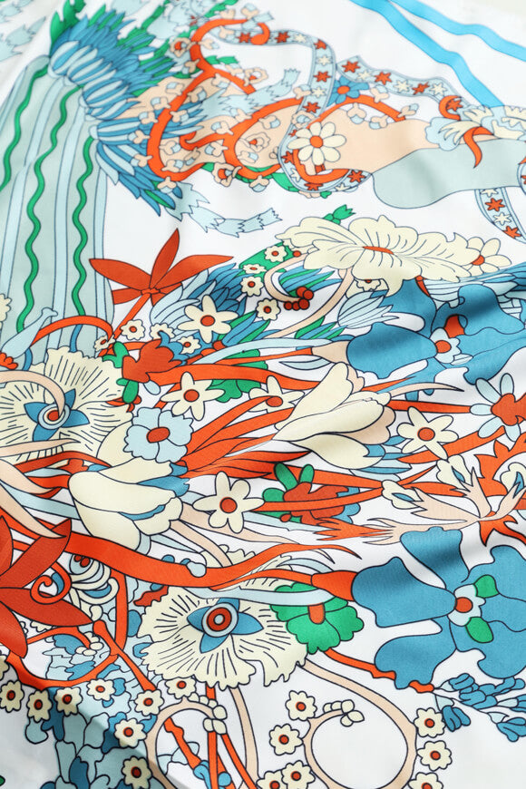 Scialle / Foulard - Bianco + Multicolore