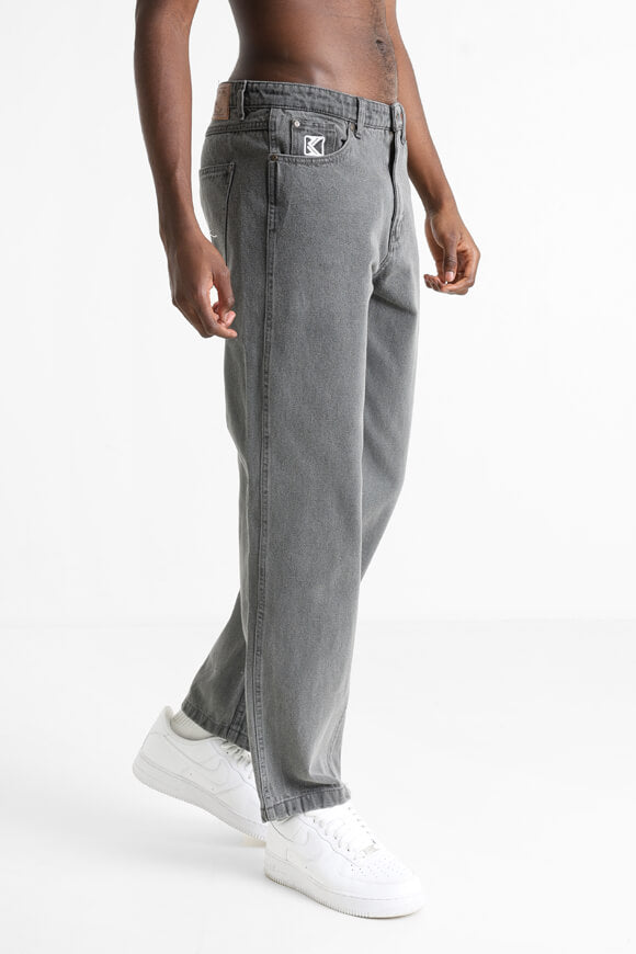 Small Signature Baggy Jeans - Grey Denim