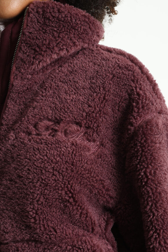 Oversize Teddy Jacke - Wein