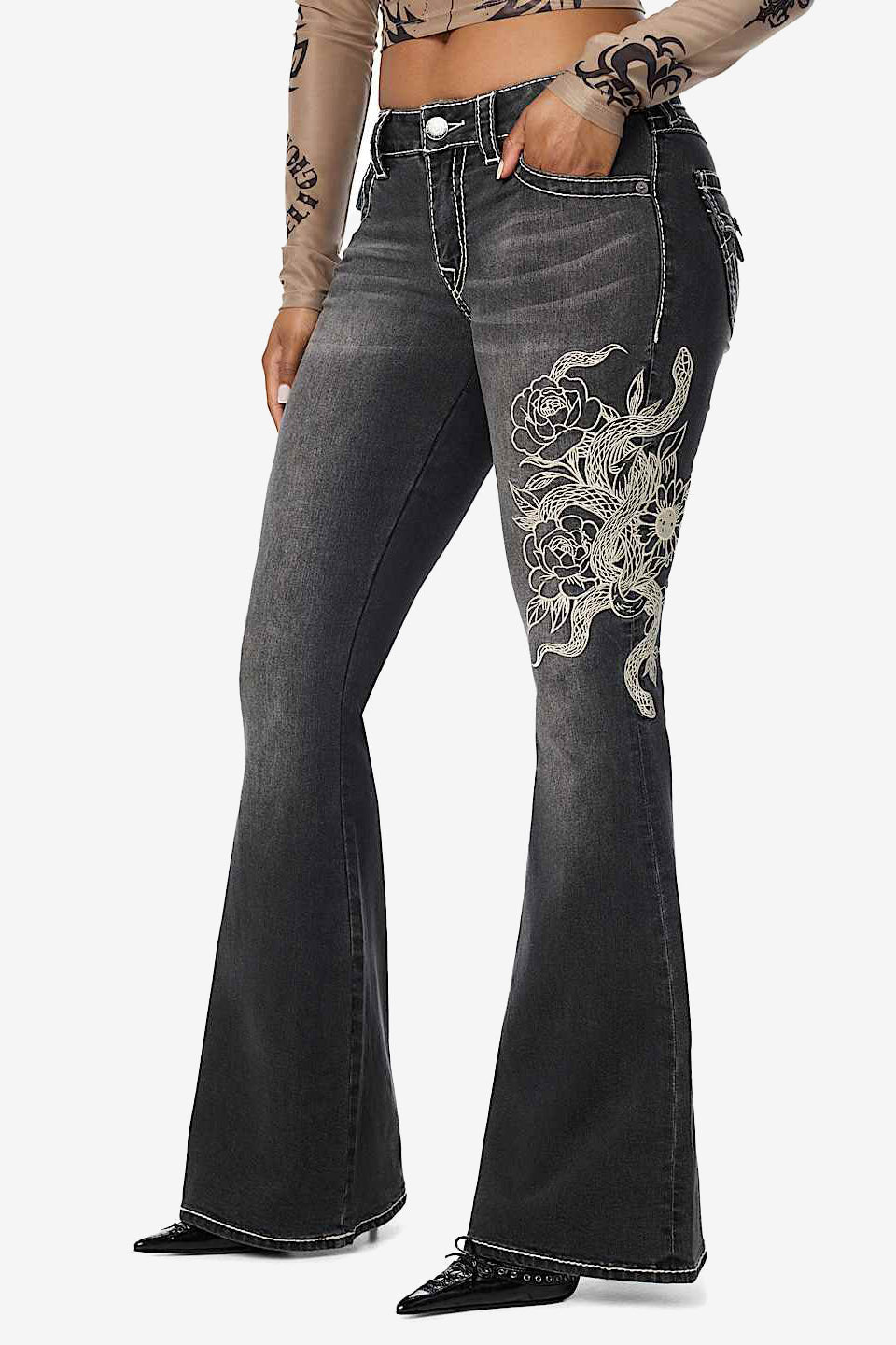 Snake Charlie flare jeans - Night Signal