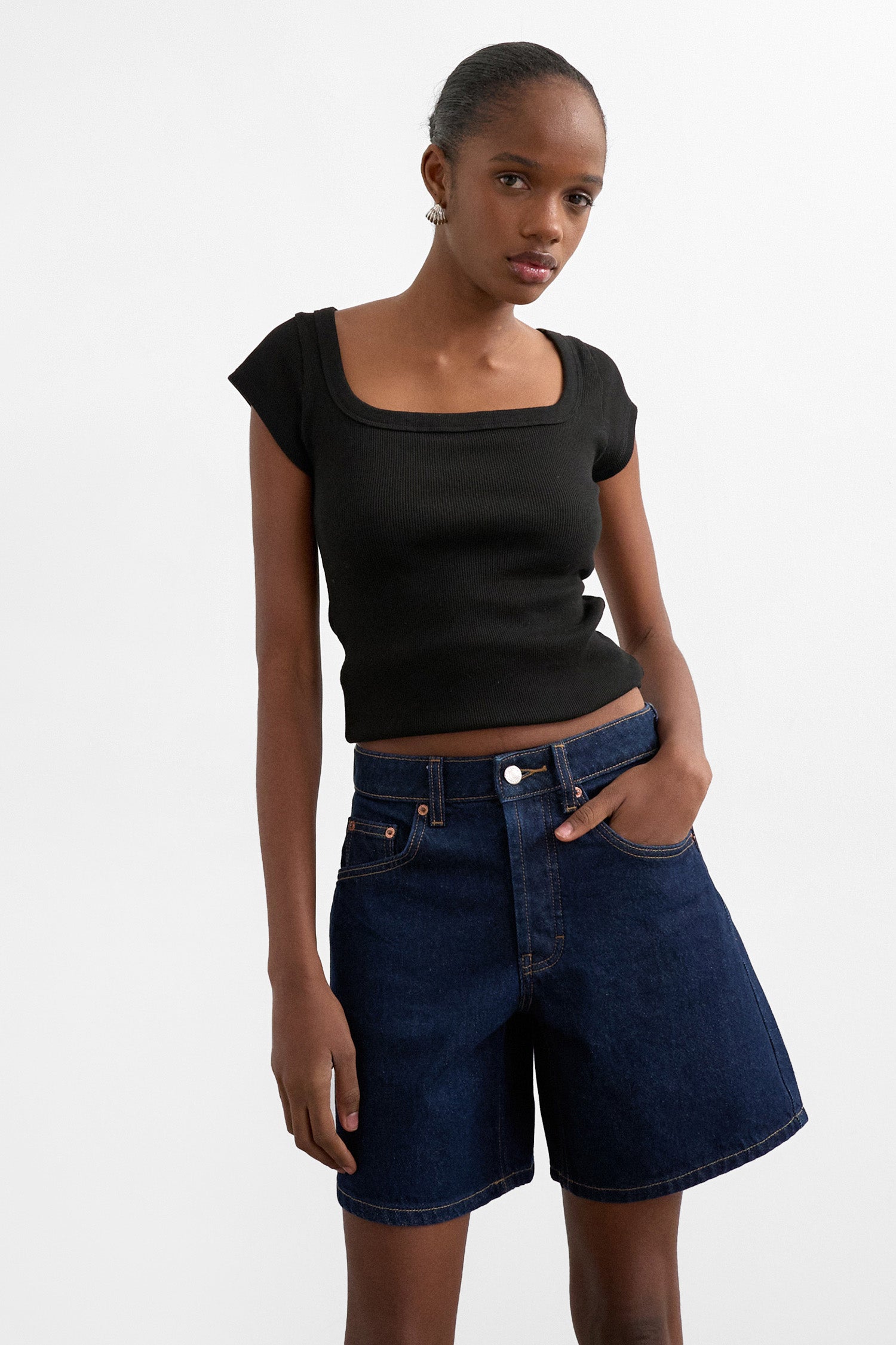 TSVIGGA Jeansshorts - Dark Blue