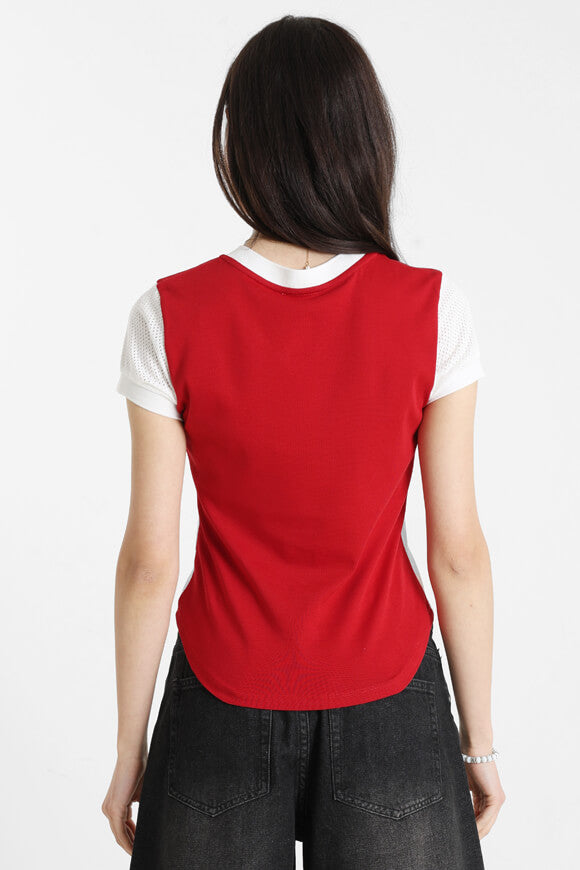 Crop T-shirt - Dark red