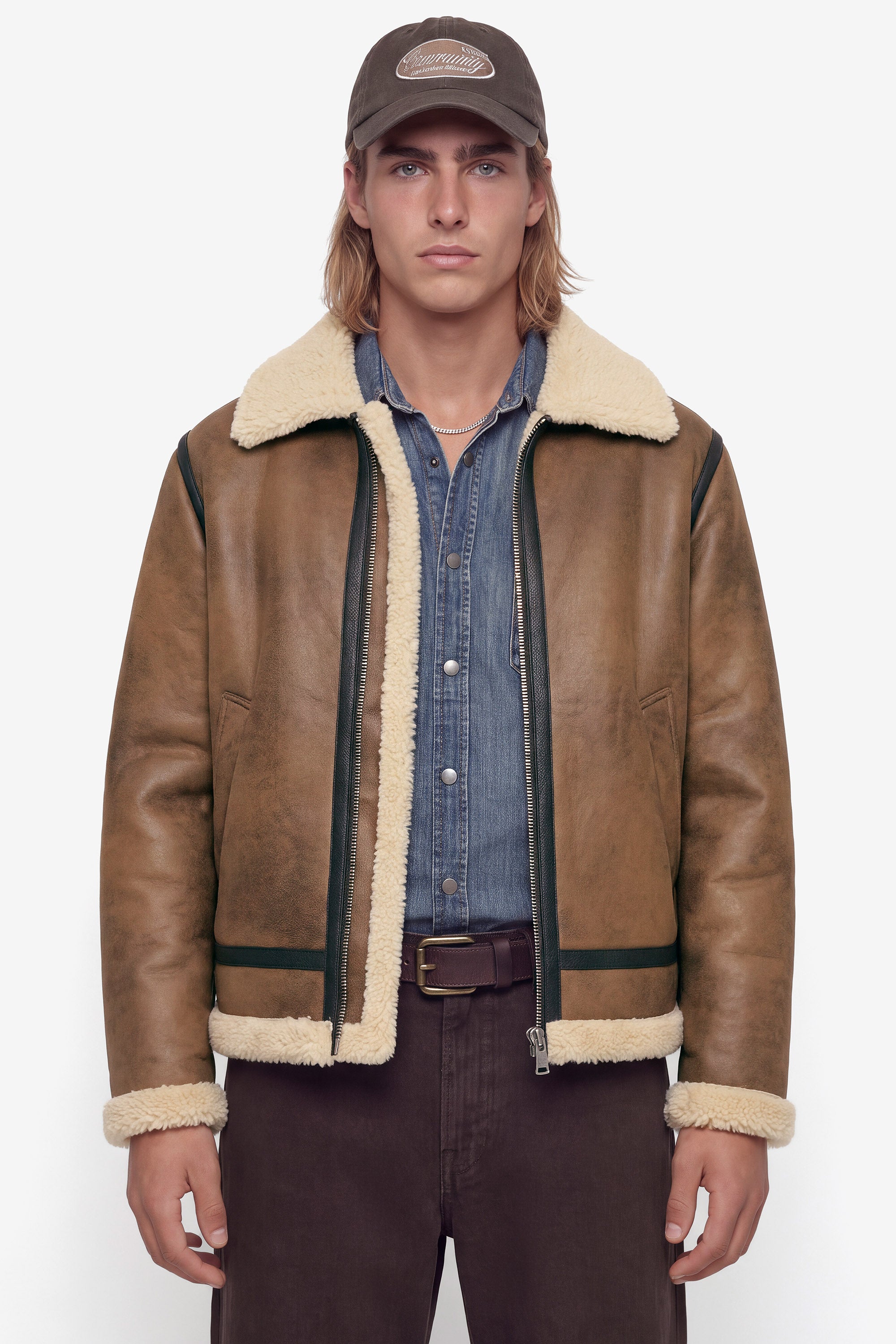 JORNORREBRO shearling jacket - Toffee
