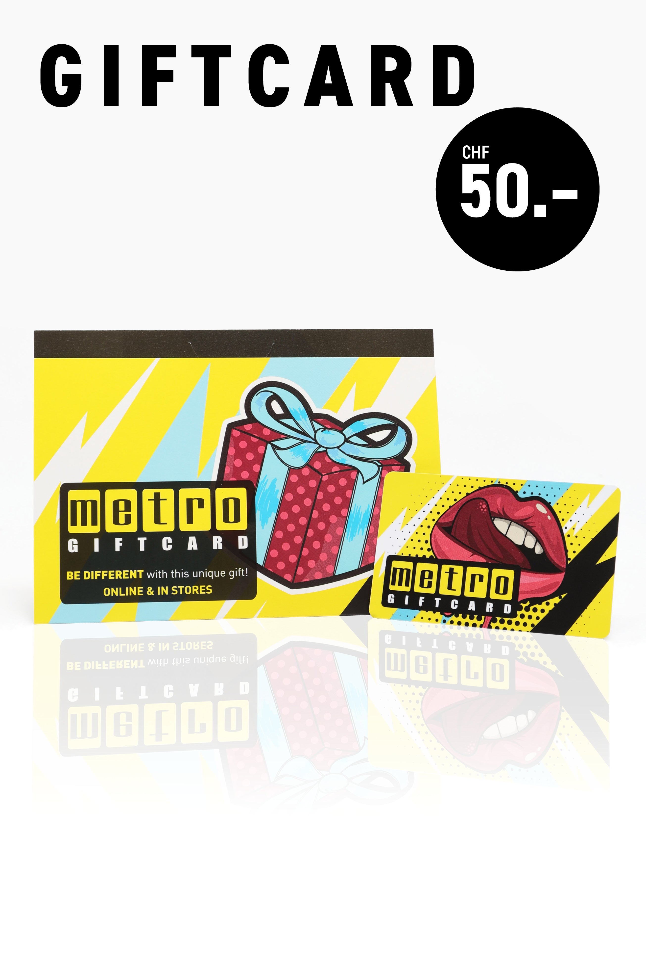 Giftcard - Jaune + multicolore