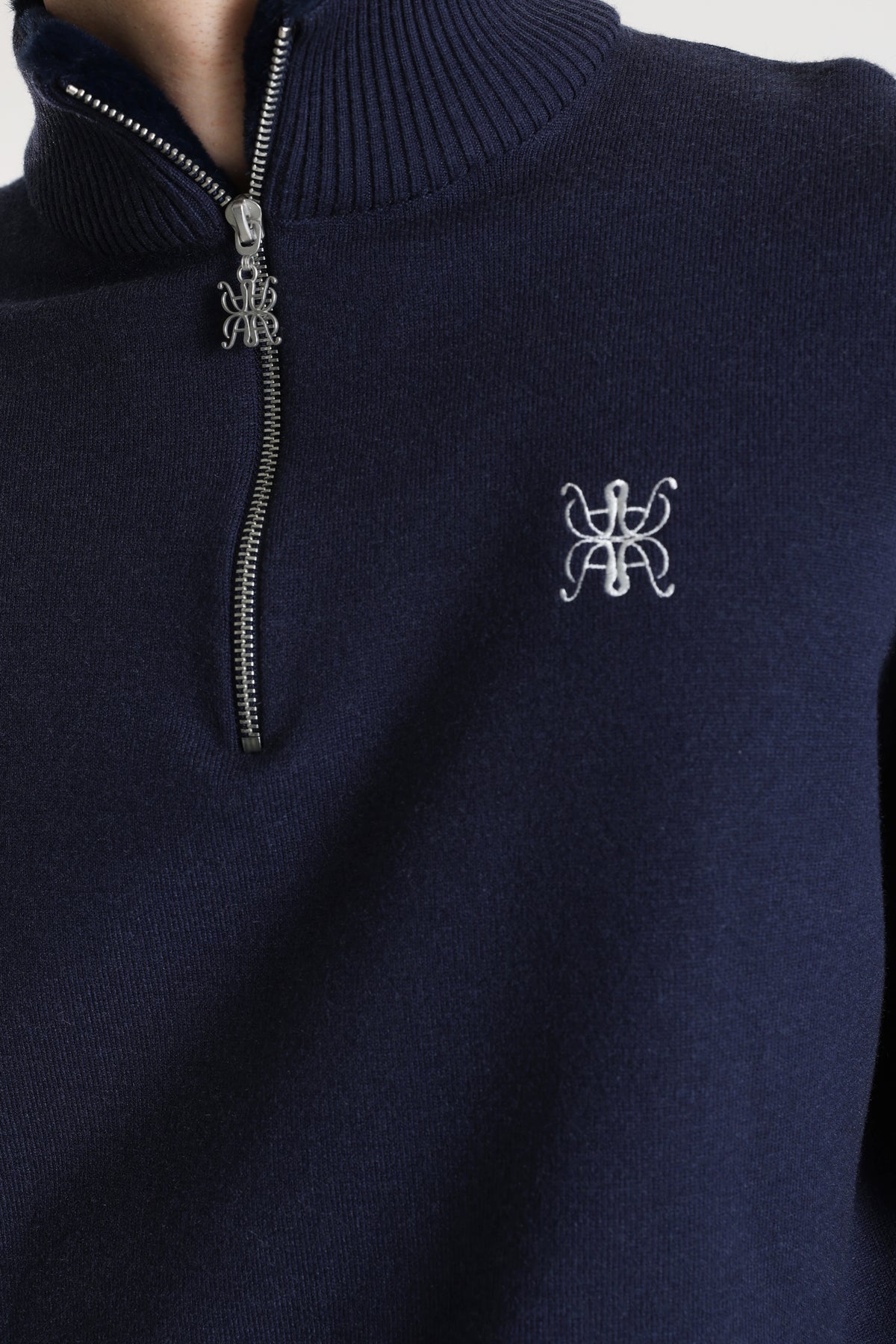 Pull en tricot - Bleu marine