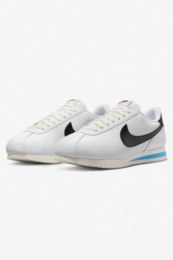 Cortez Sneaker - White + Black + Light Photo Blue