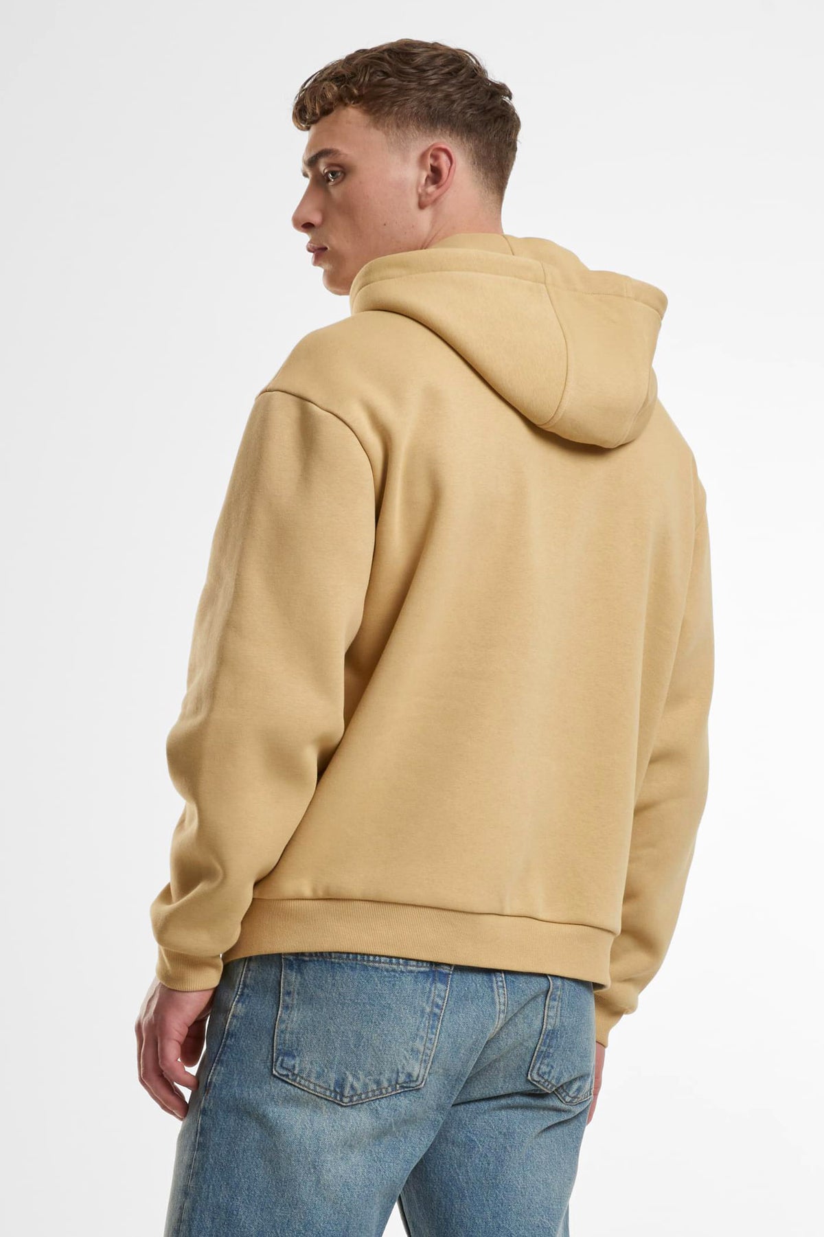 Fluffy sweat zippé à capuchon - Unionbeige