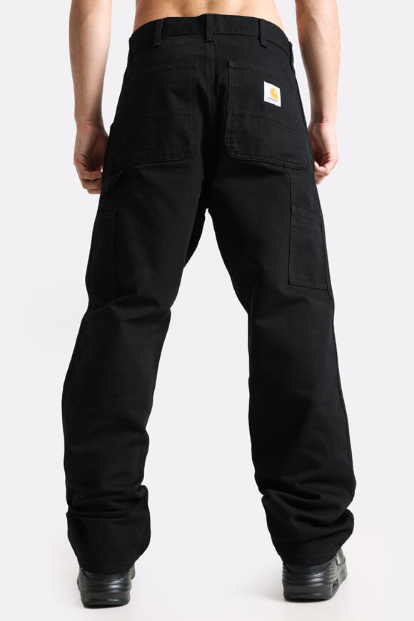 Single Knee Relaxed Straight Fit Jeans L32 - Black Rinsed