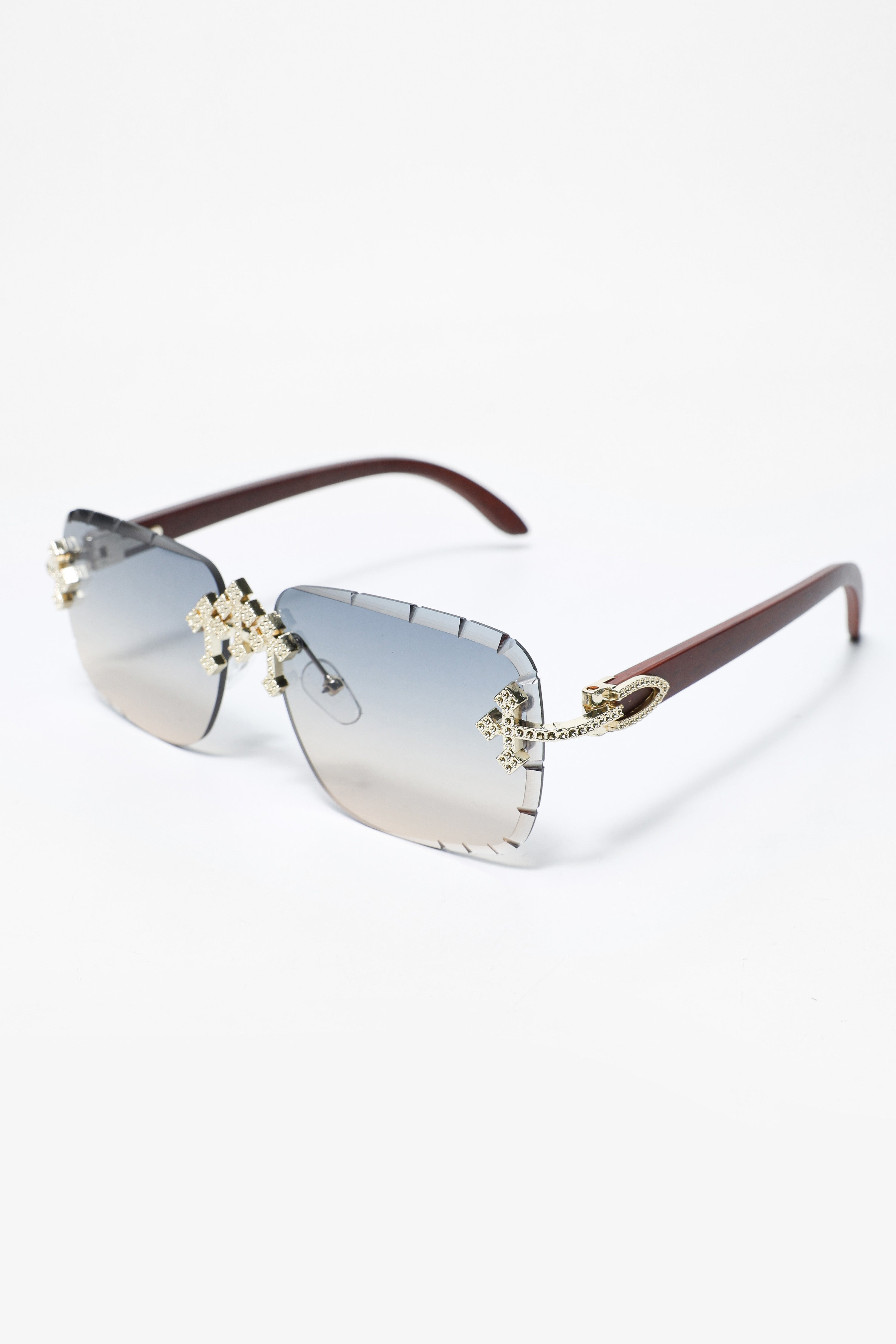 Brille - Blue + Gold + Brown