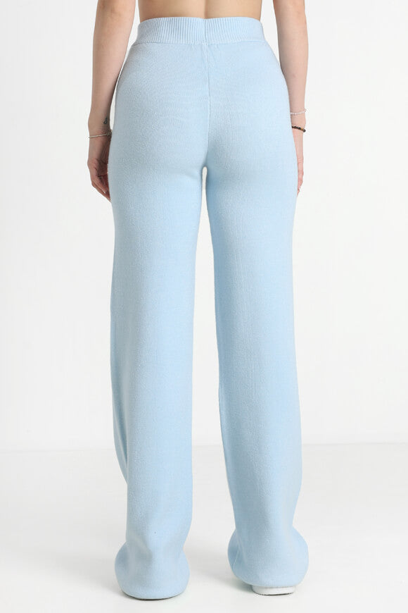 Pantalon en maille Wide Leg - Bleu clair