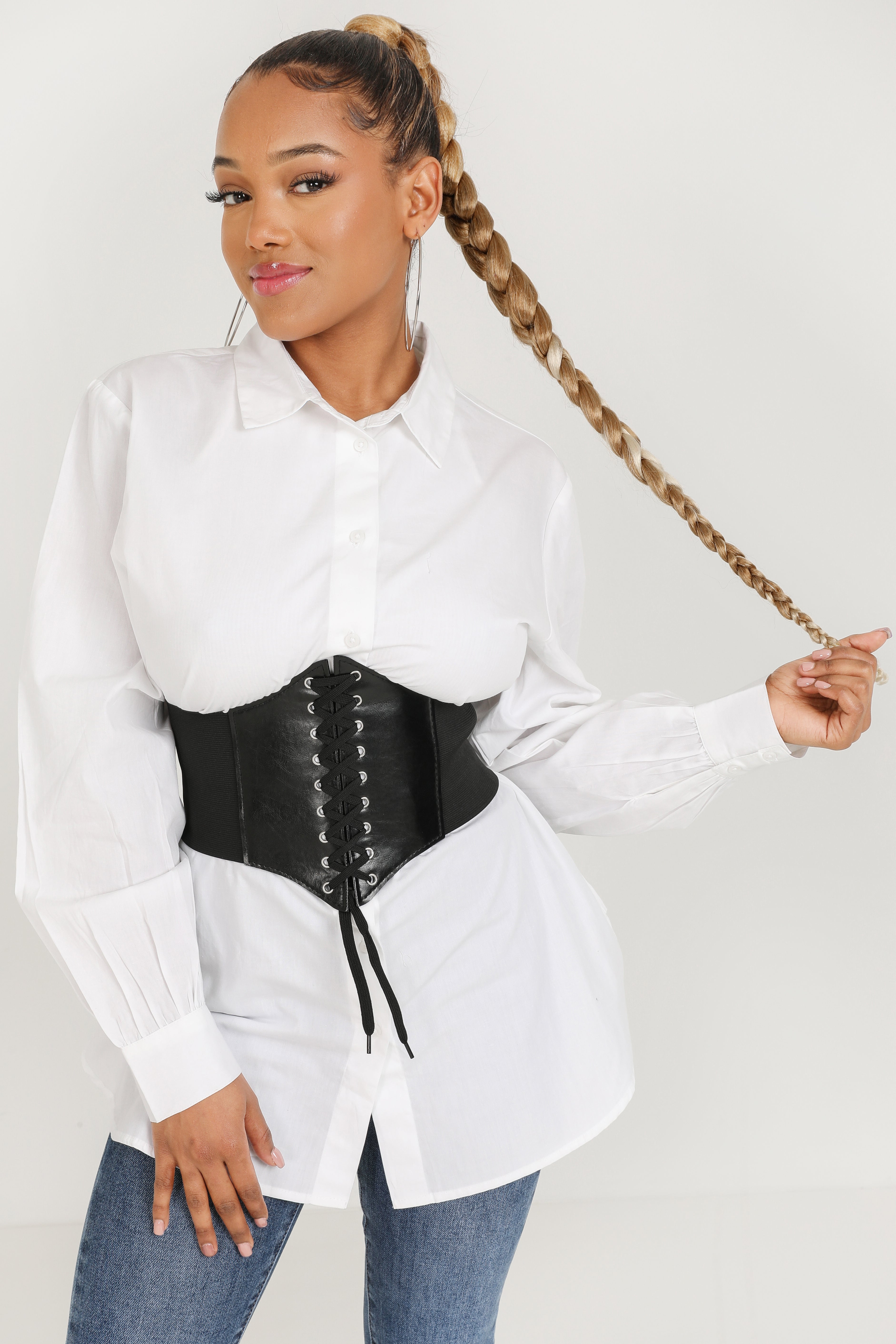 High-waisted belt - Black