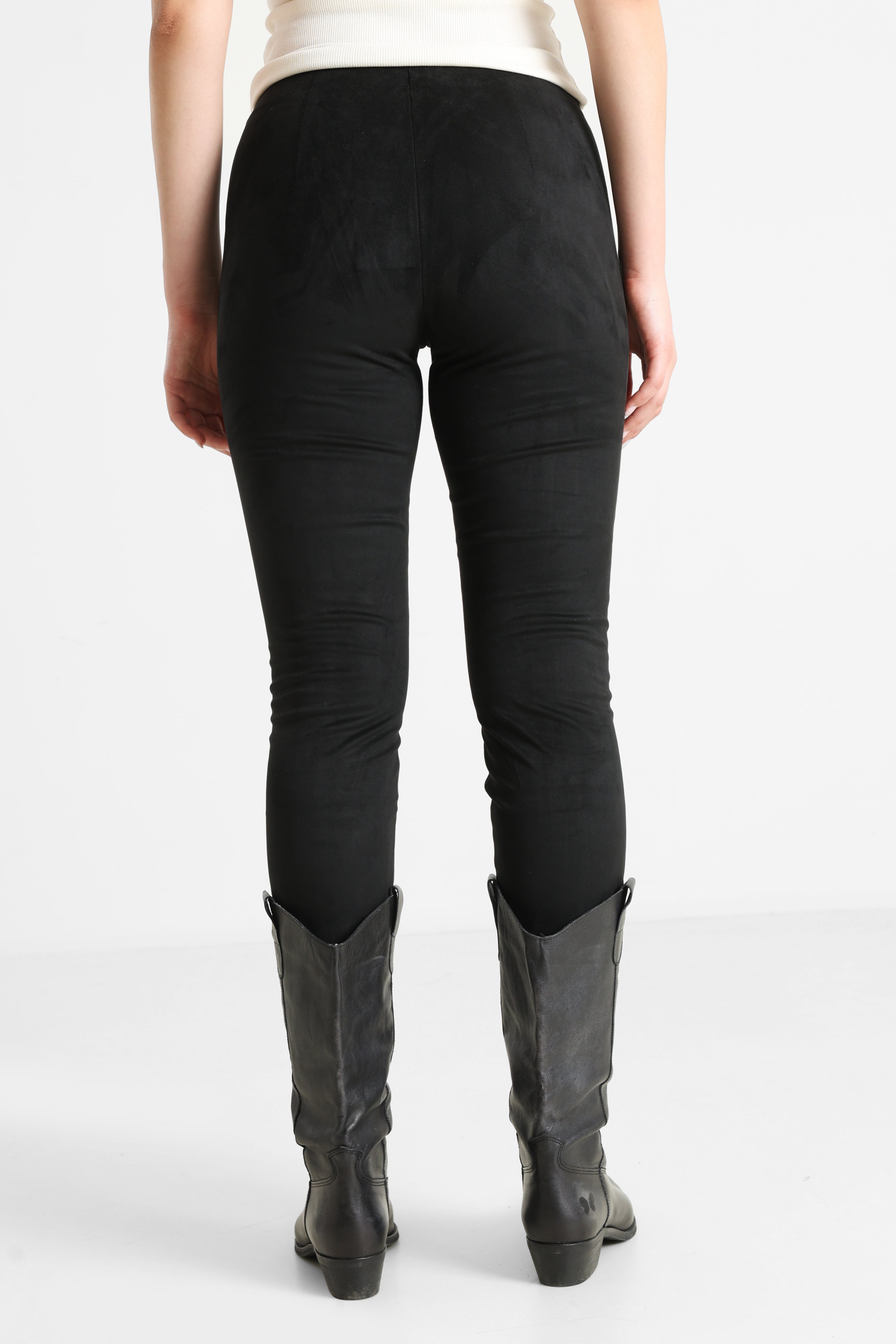 ONLANGALI Leggings made from faux suede - Black