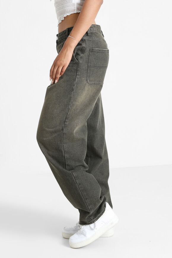 Baggy Jeans - Gewaschen Schwarz