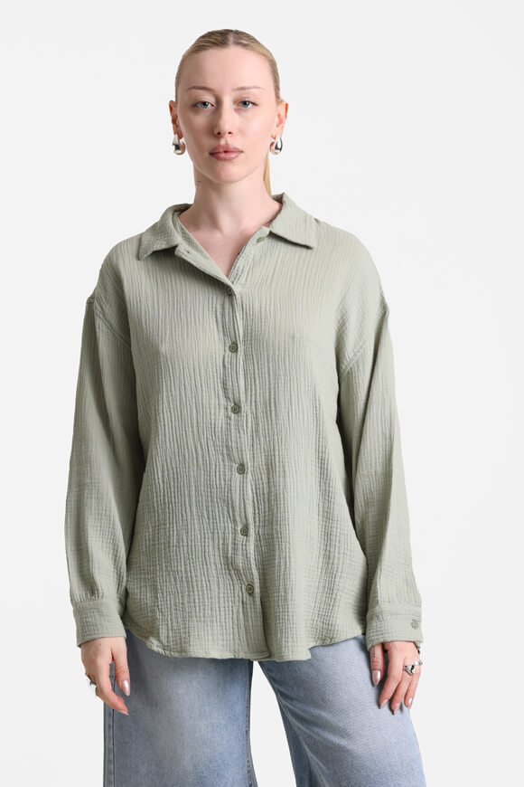 Chemise oversize en mousseline - Sage