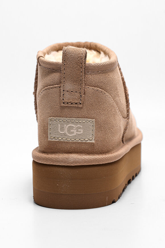 Stivaletto classico Ultra Mini con plateau foderato - Sabbia