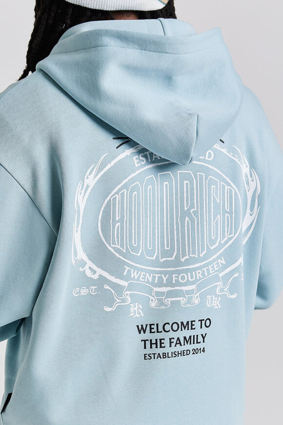 Sweat ample zippé à capuchon - Sterling Blue