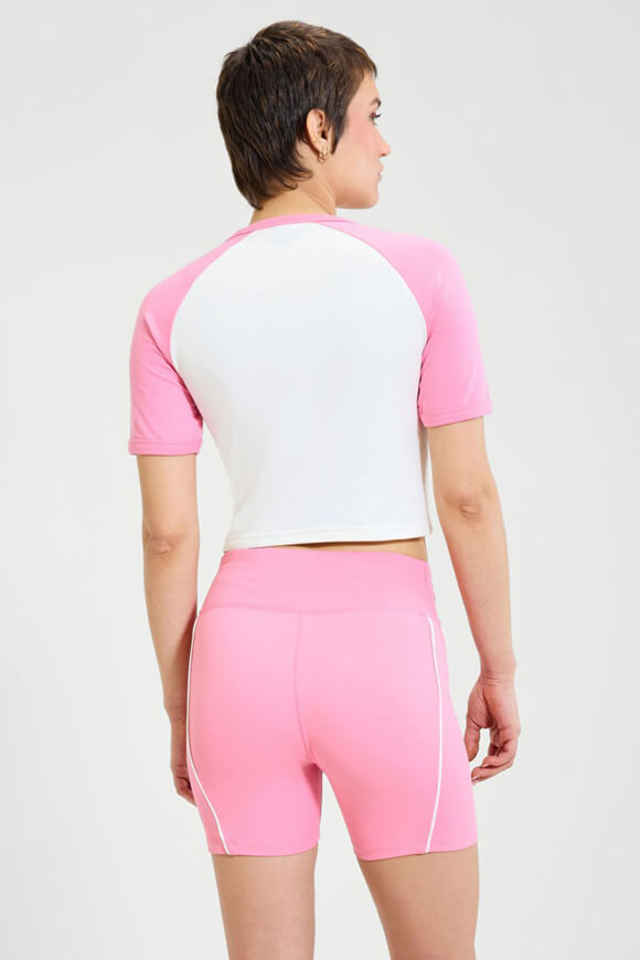 Vamaveche Crop T-Shirt - Offwhite + Pink