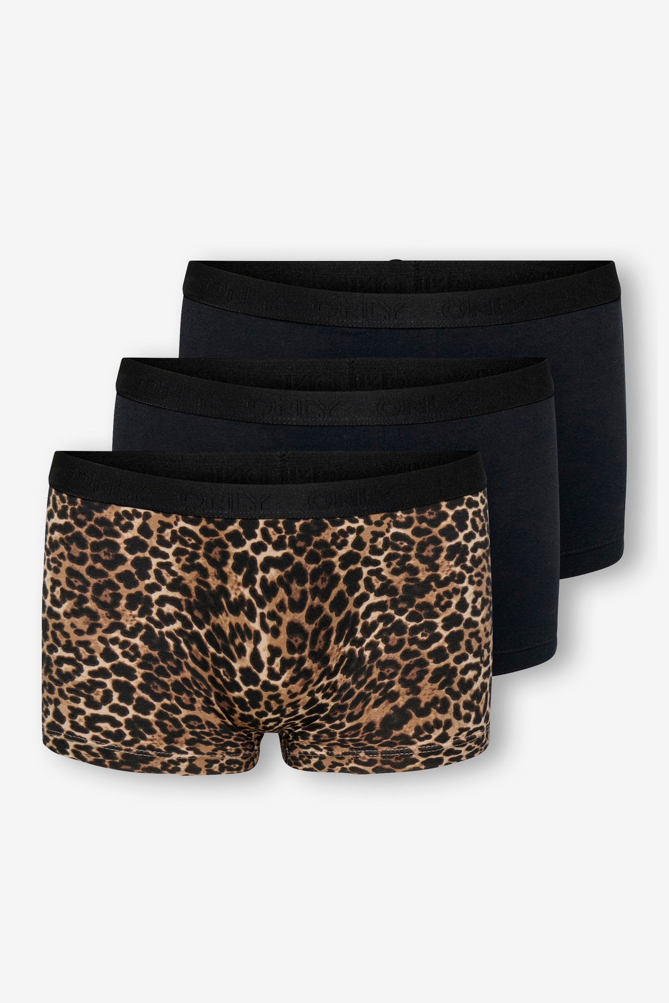 KOGLOLA Dreierpack Pantys - Black + Leo