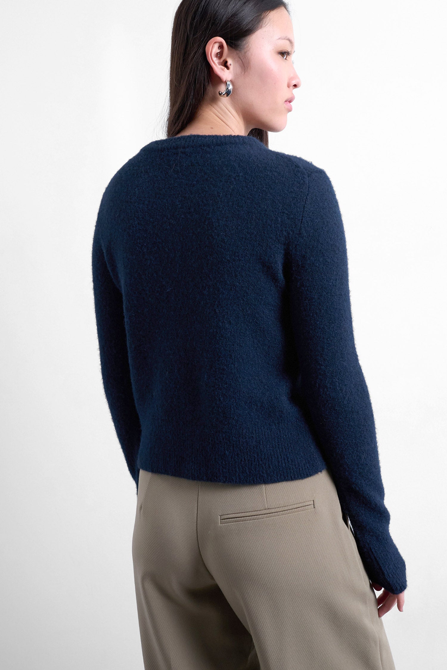 TSSIA cardigan en tricot poilu - Navy Blazer