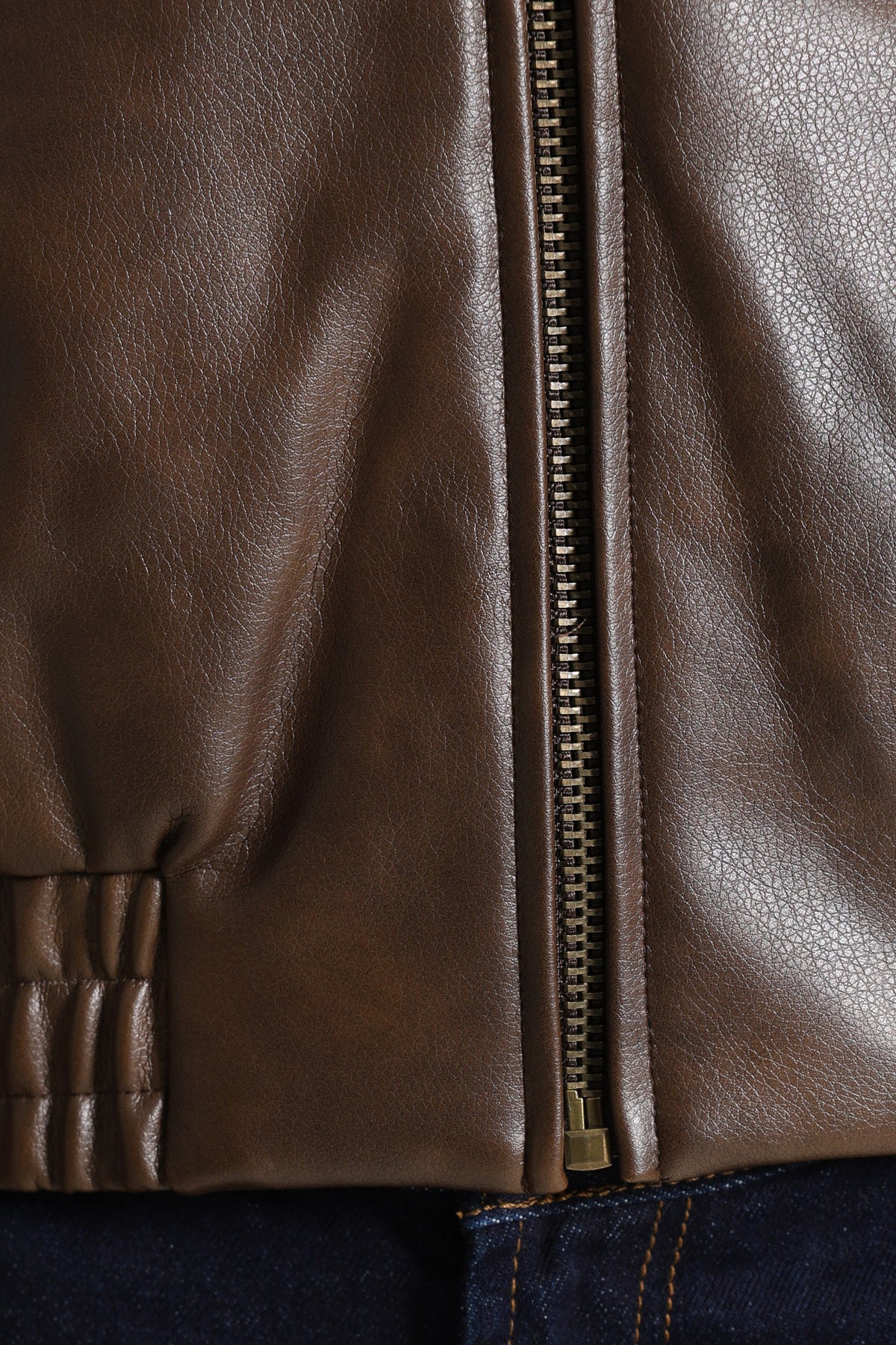 Giacca in ecopelle - Brown