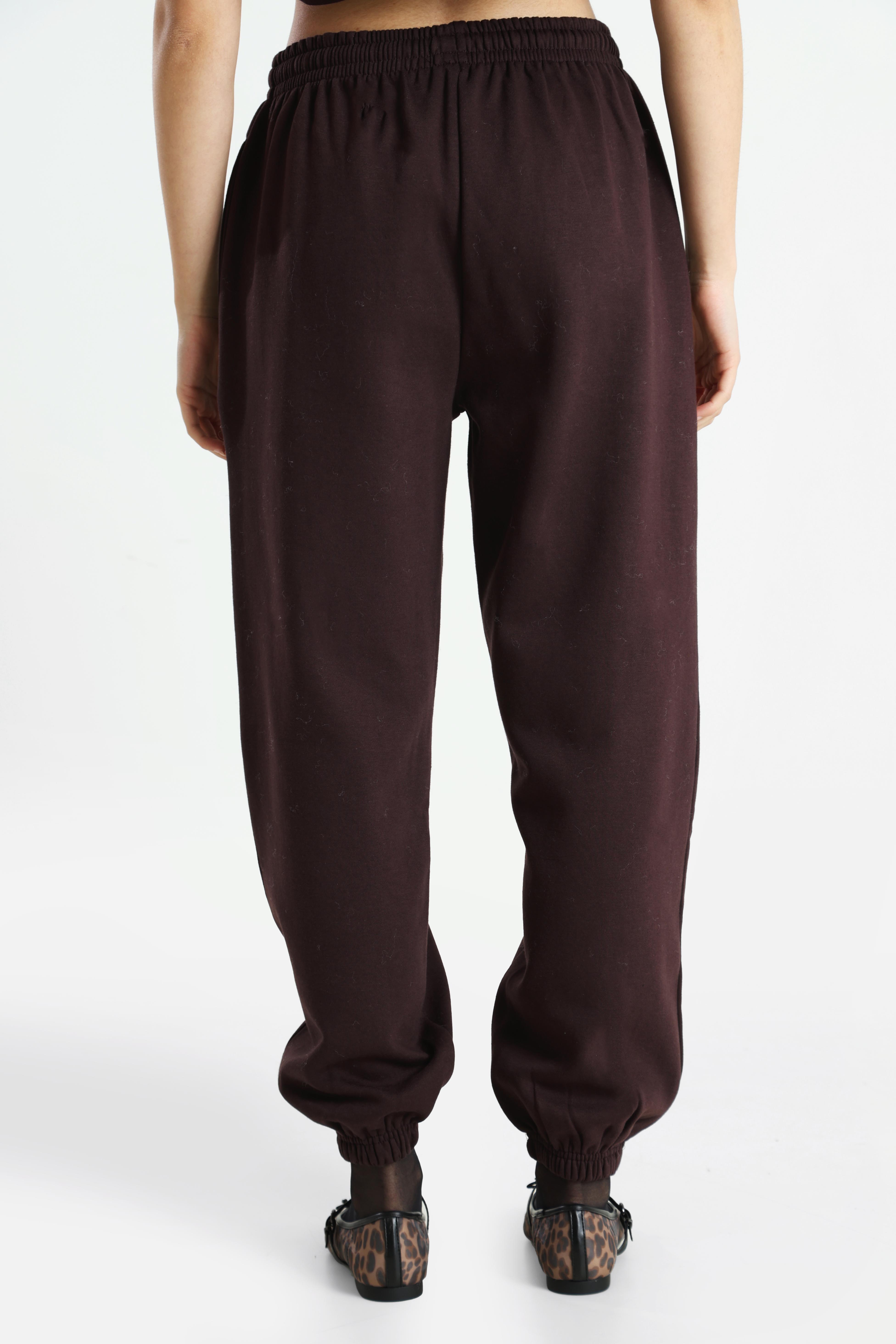 Pantalon en sweat - Brun foncé