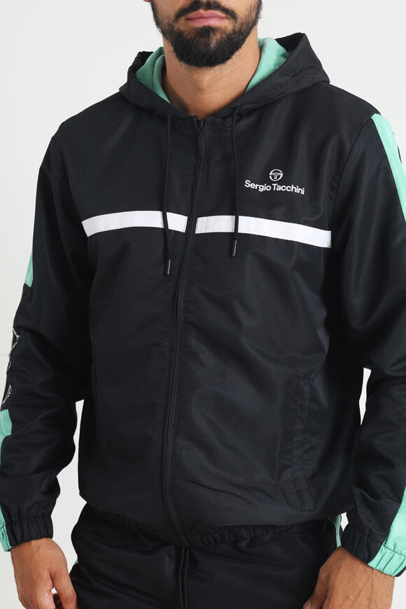 Prannie Trainingsjacke - Black + Aqua Sea