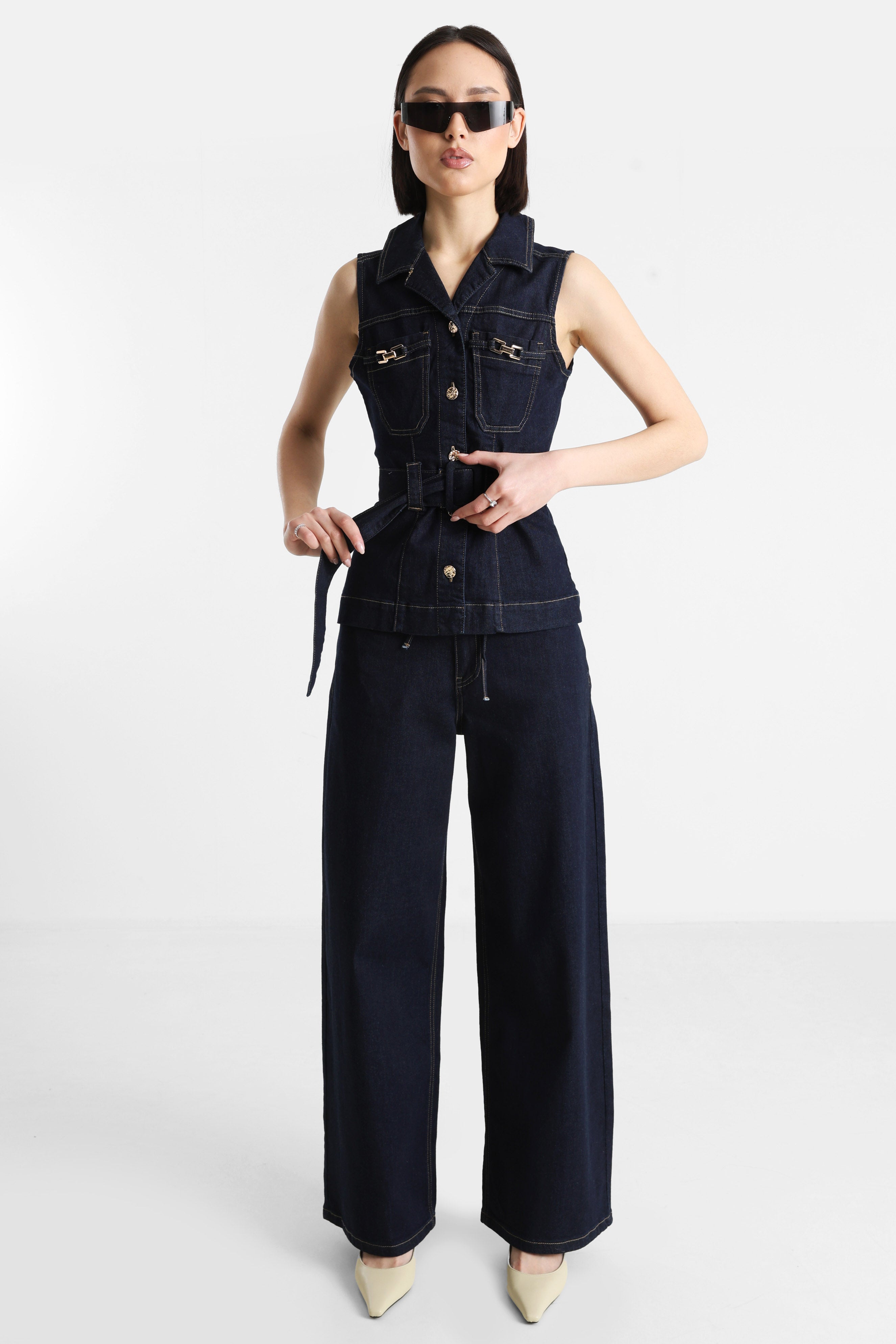 Jeansgilet - Dunkelblau