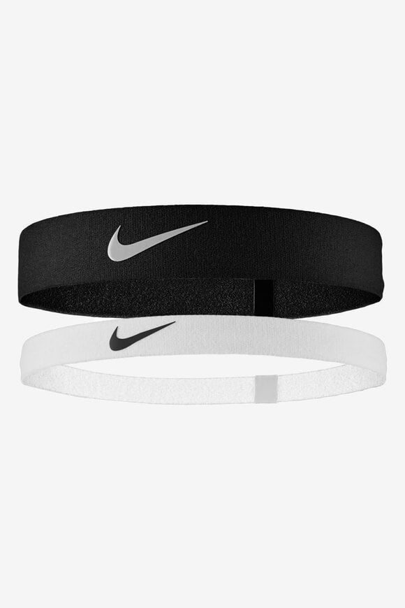 Set of 2 sports headbands - Black + White