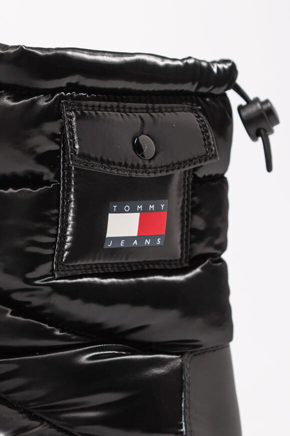 Winter Feminine quilted snow ankle boots - Black