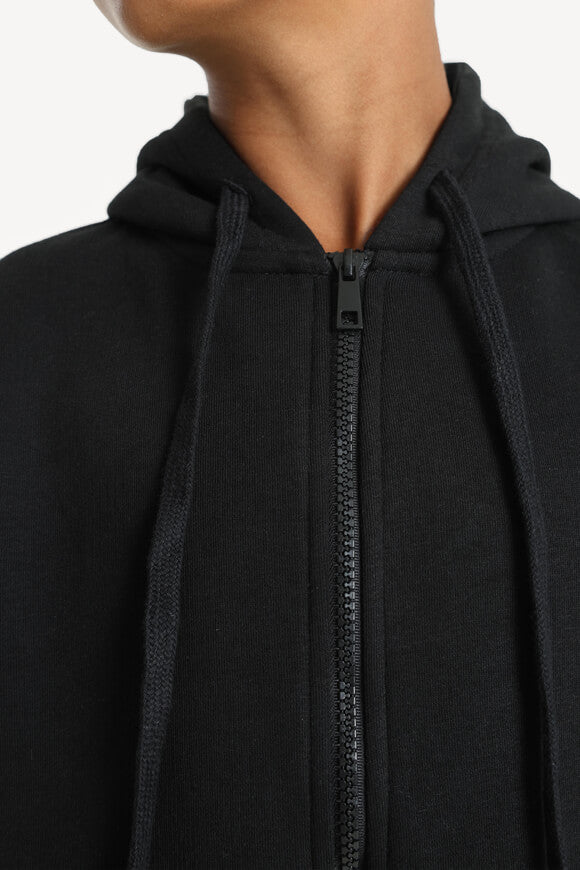 Hooded sweat jacket - Black