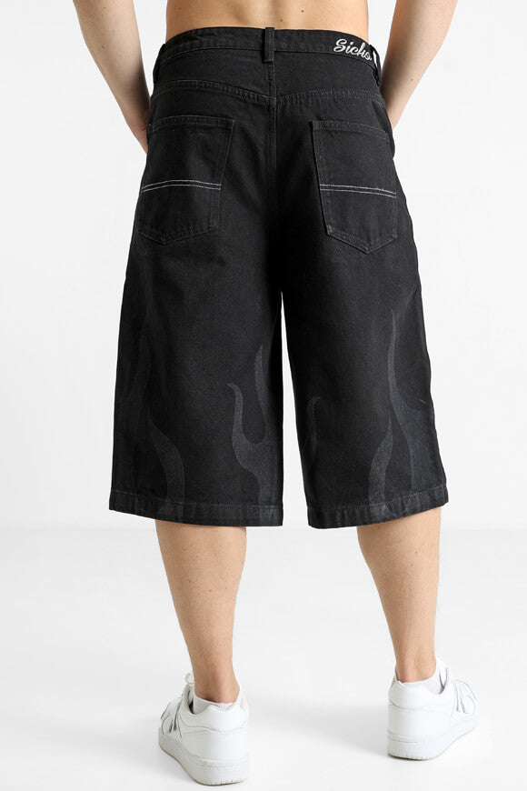 Jeansshorts - Schwarz