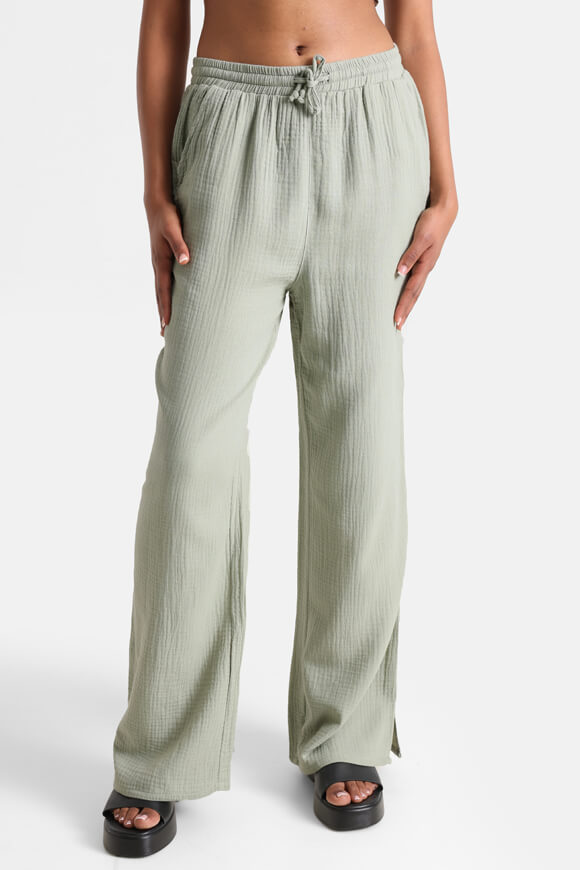Pantalon large en mousseline - Sage