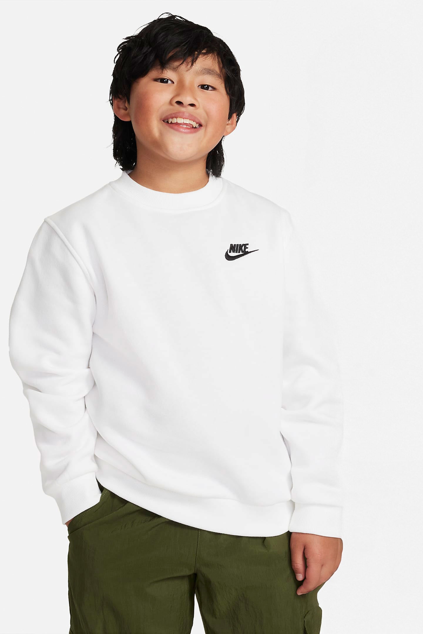 Sportswear Club Fleece Sweatshirt - White