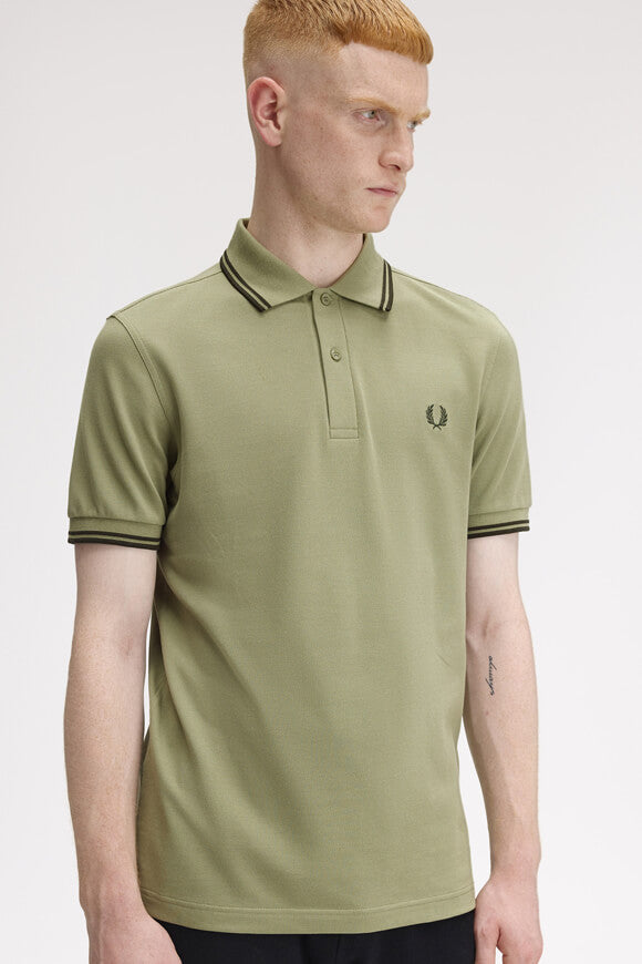 Polo con punta gemella - Menta oliva