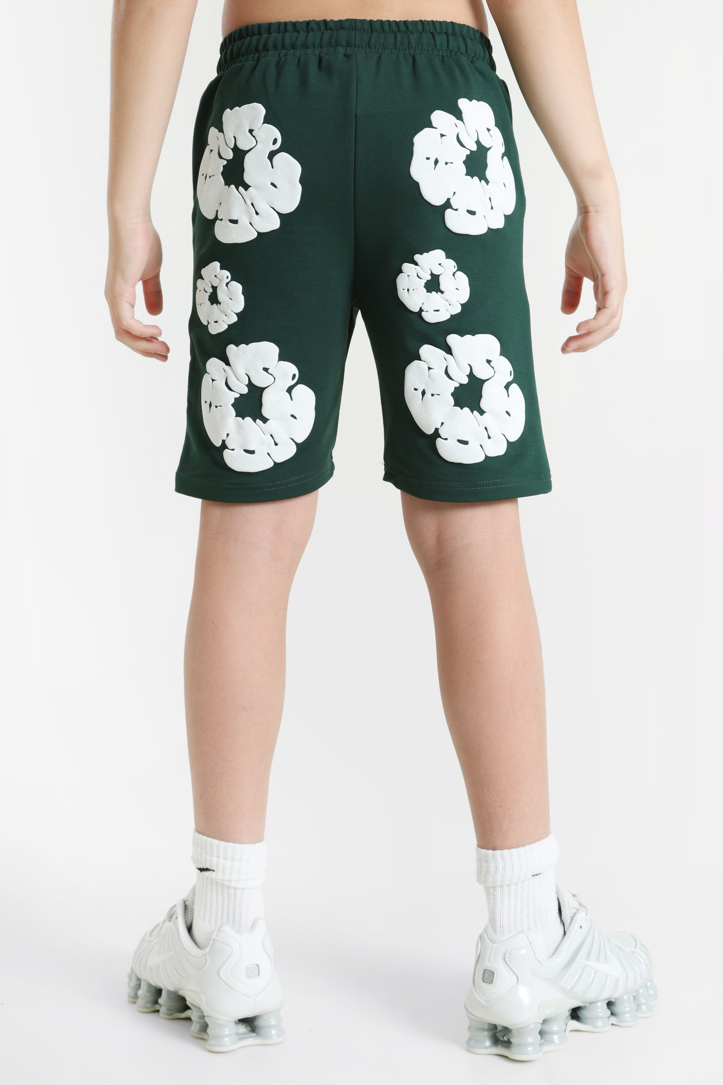 Short en sweat - Forest Green + White