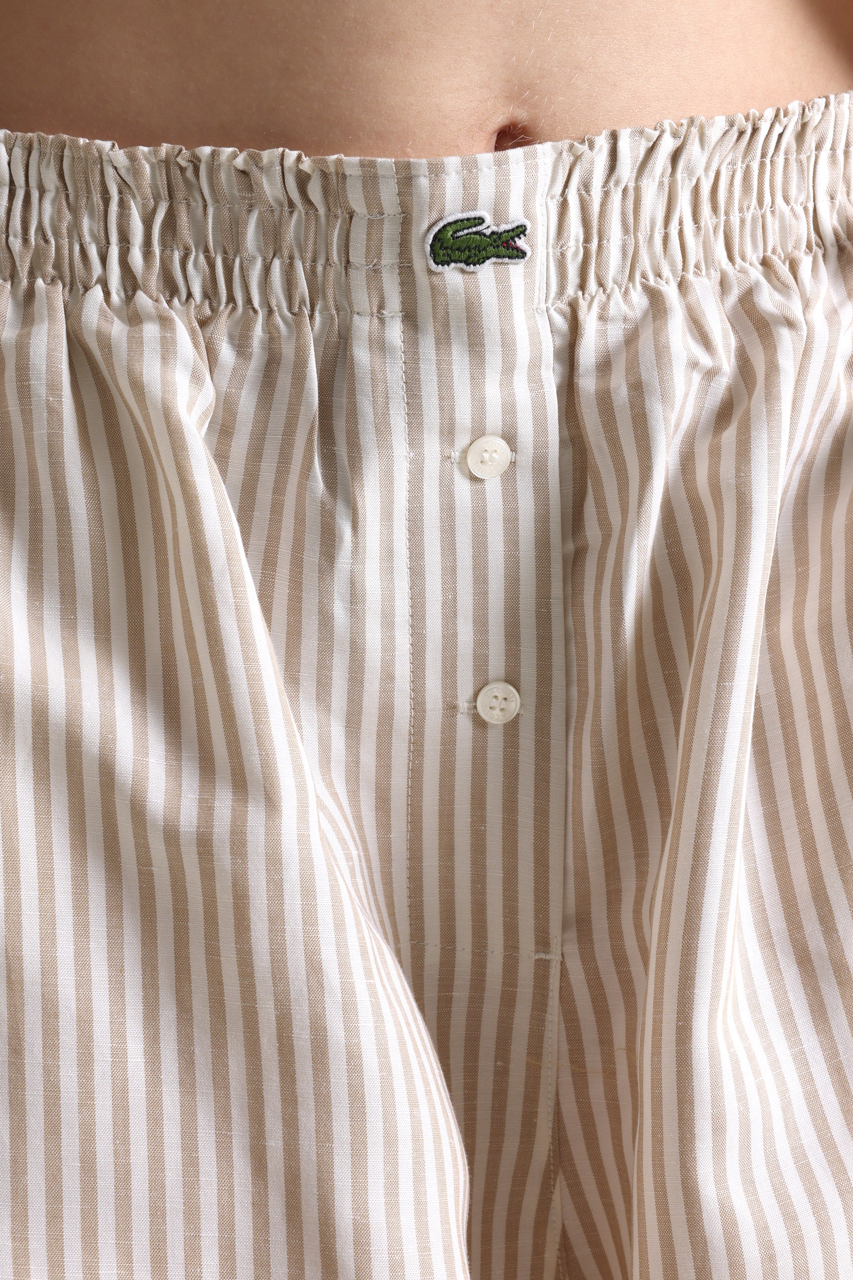Short en lin - Beige + White