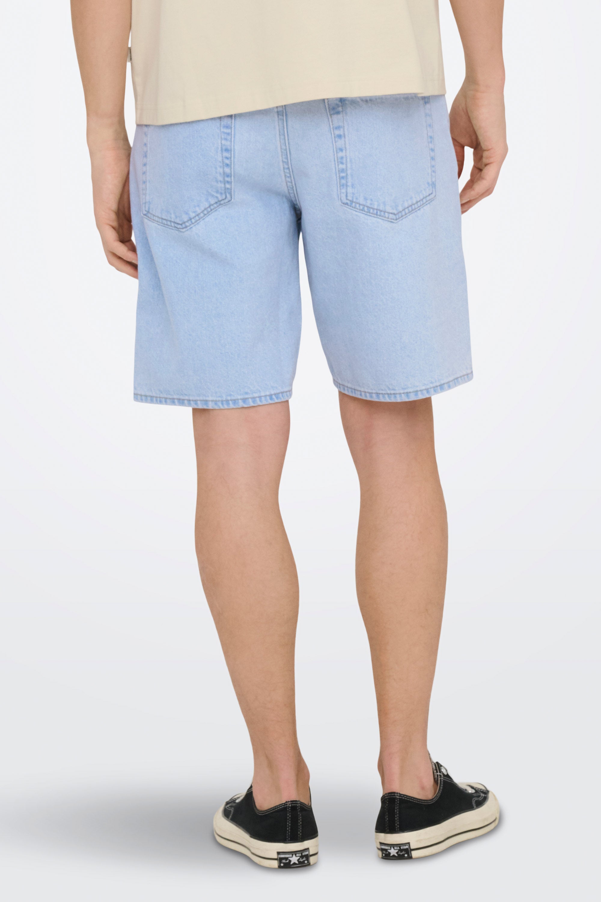 Edge short en jean - Light Blue Denim