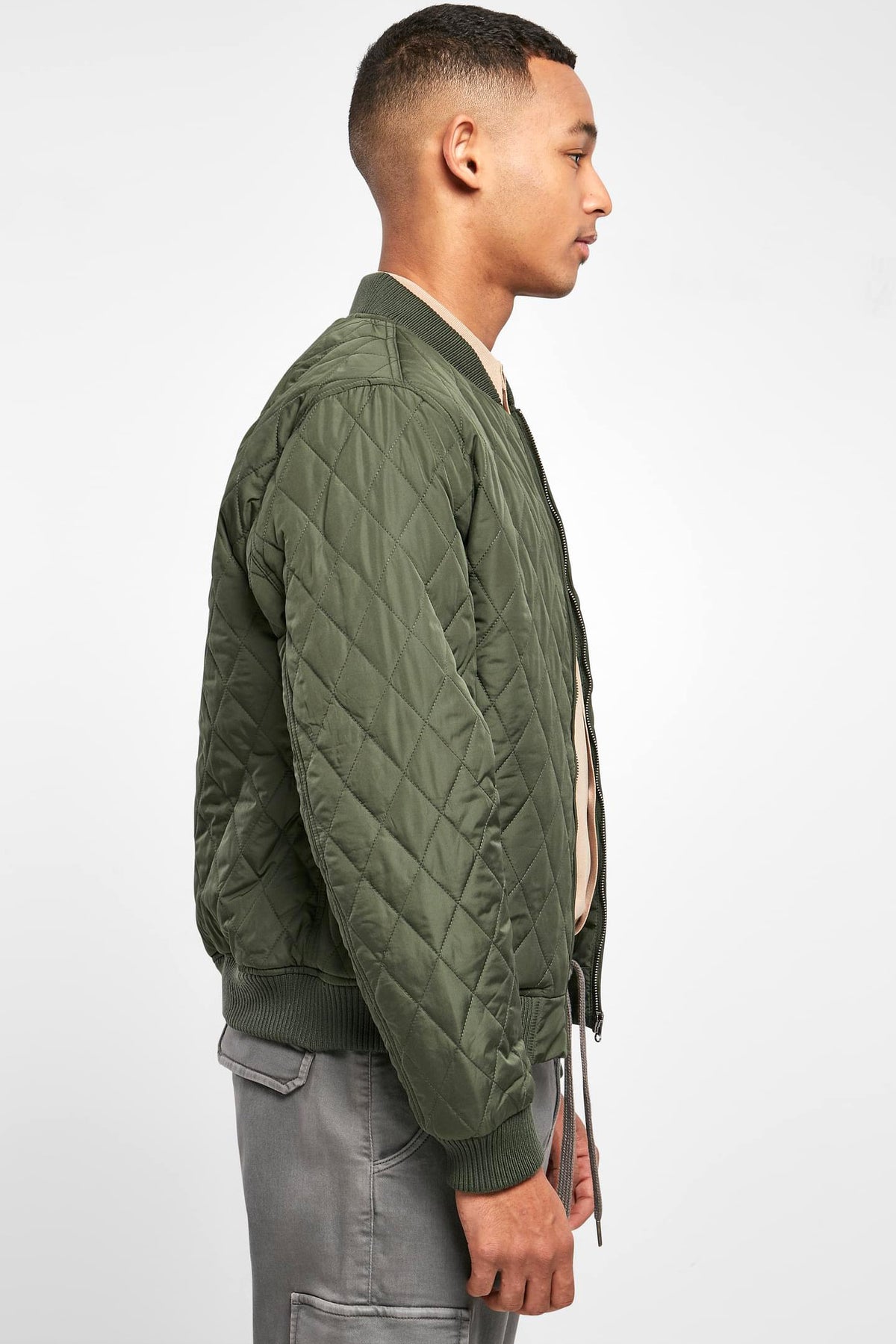 Giacca bomber trapuntata - Olive