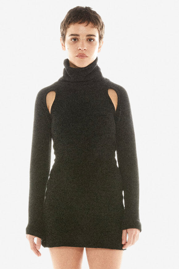 Chenille knit dress - Black