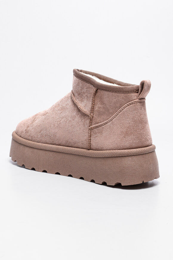 Gefütterte Plateau Stiefelette - Old Rose