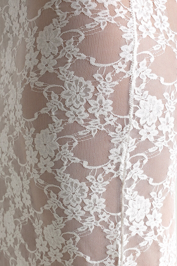 Maxi abito in pizzo - bianco