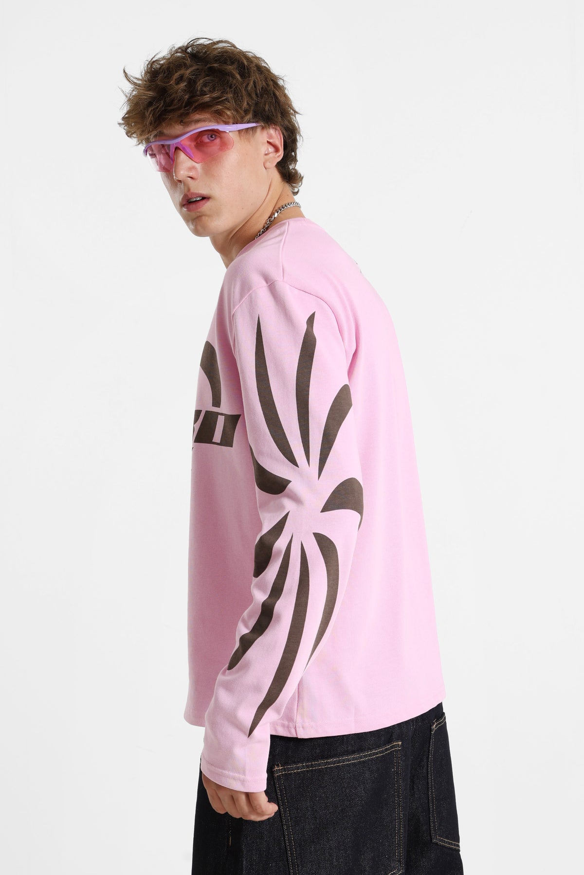 Shirt manches longues - Rose + Brun