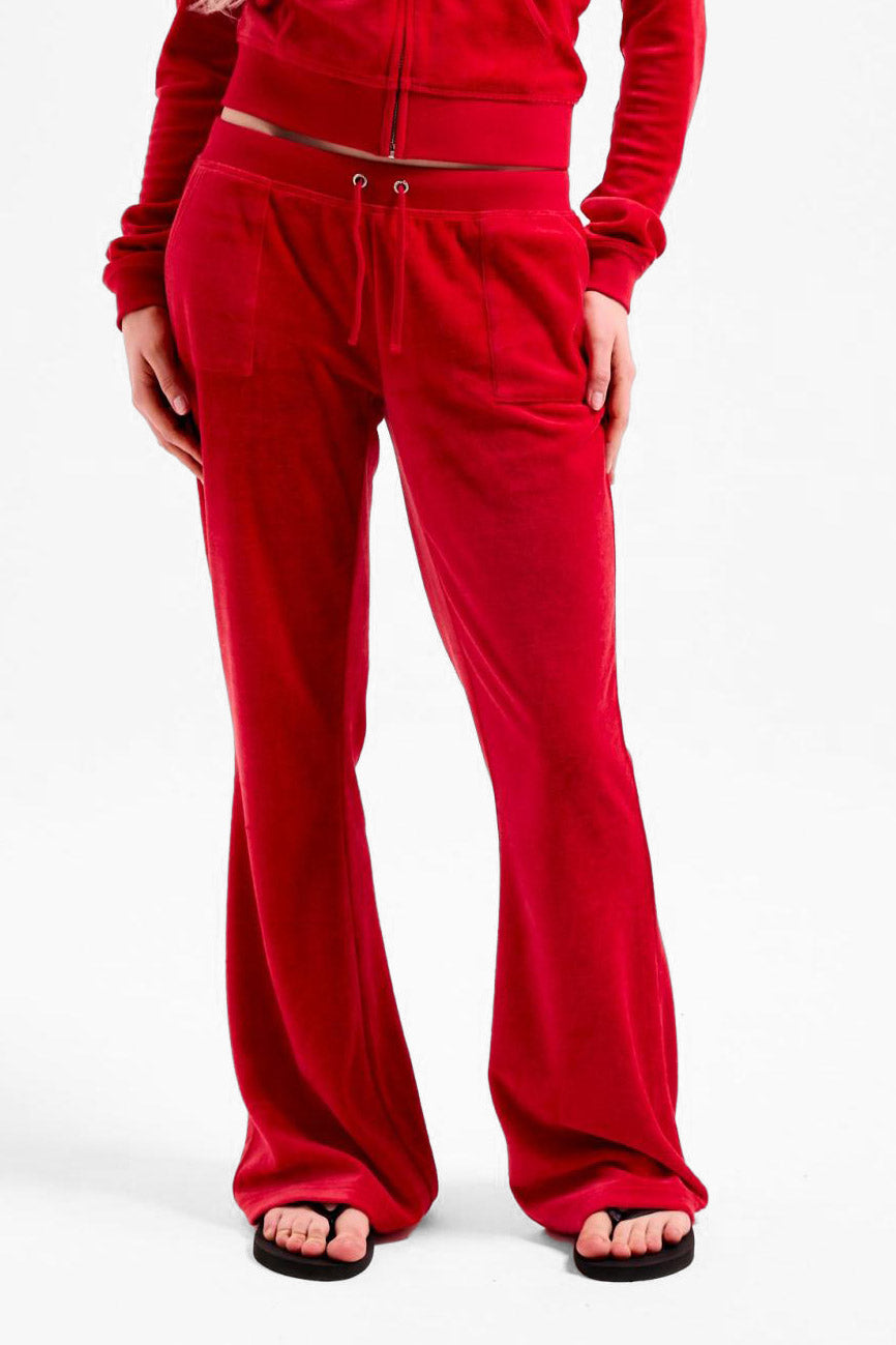 Casia Samt Flare-Hose - Toreador