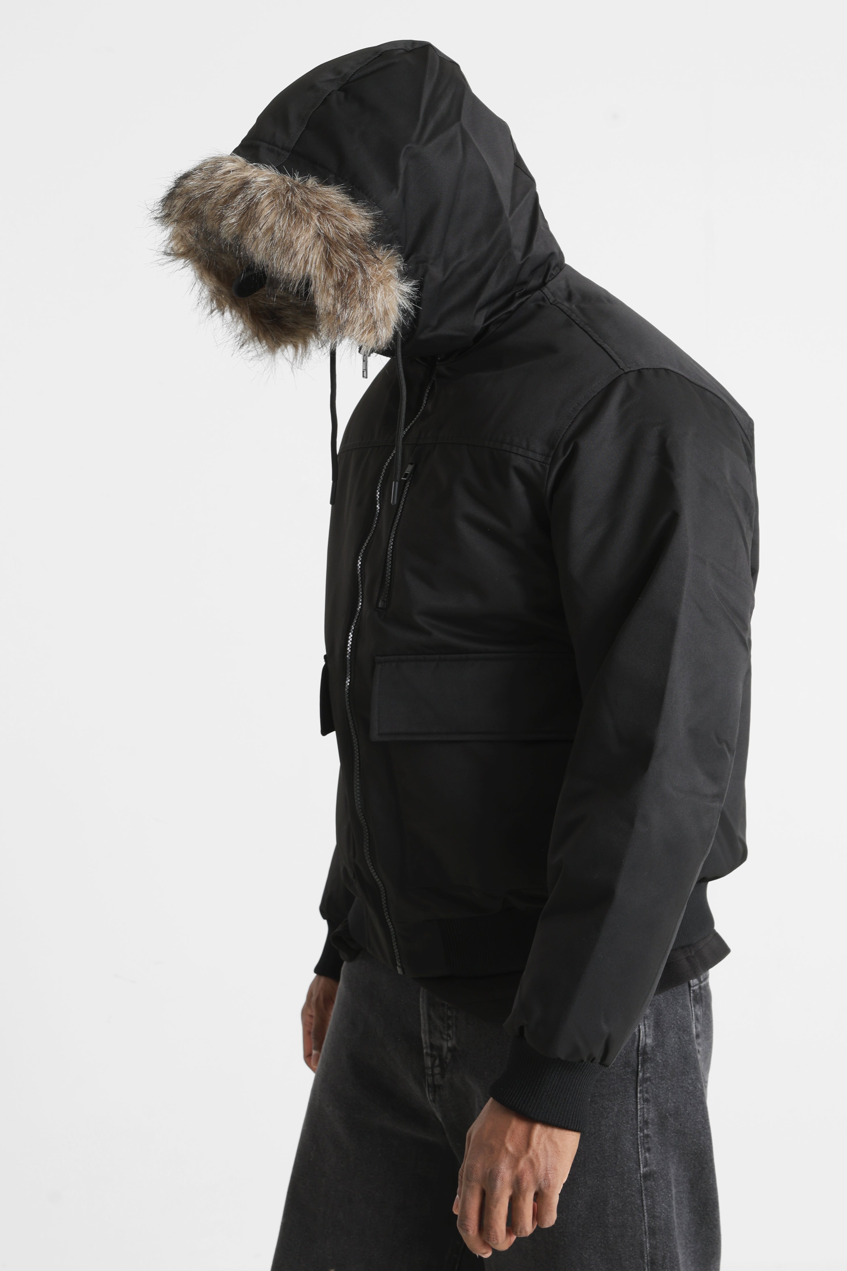JJCHARLIE veste bomber ouatée - Black