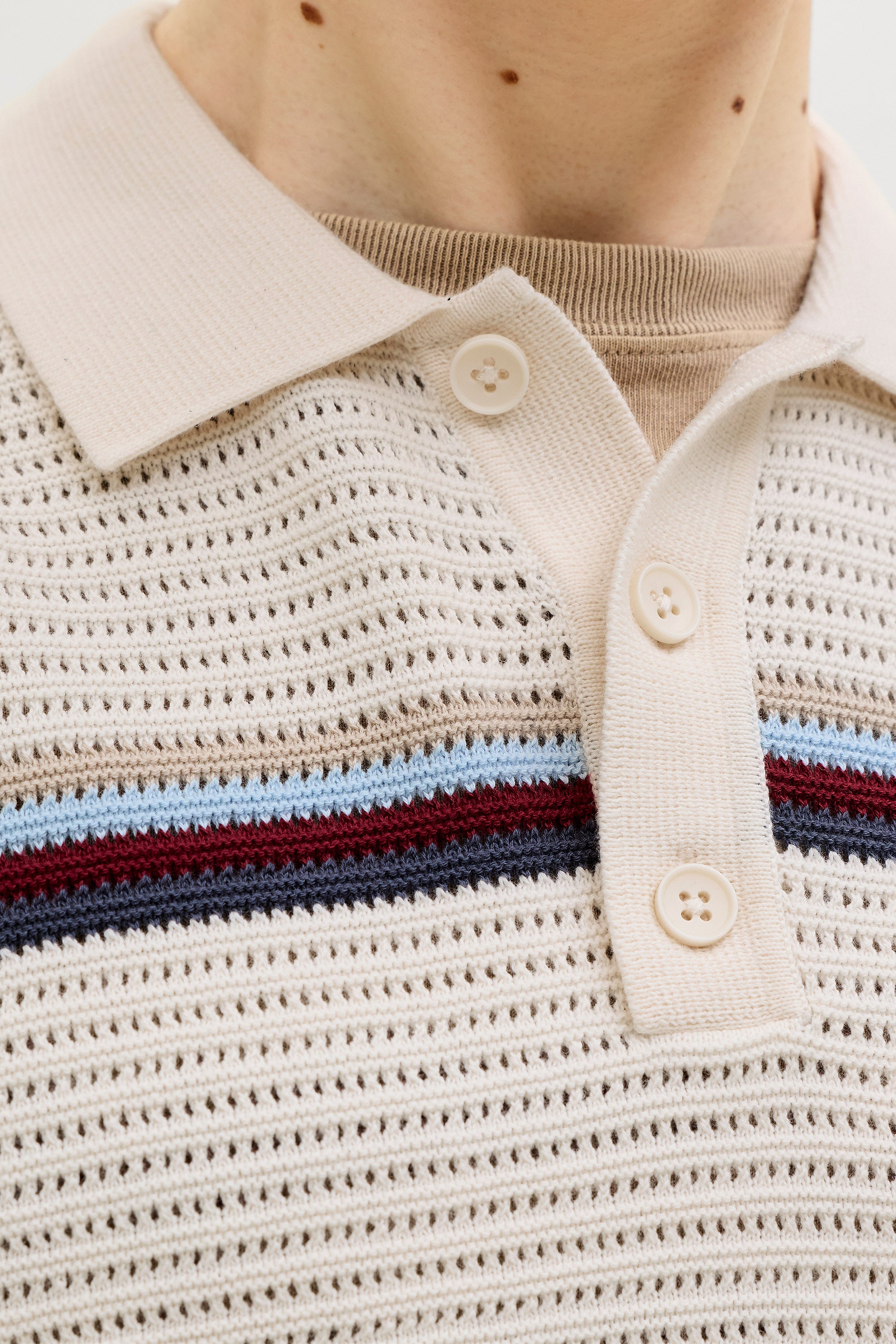 JORMAINE polo en tricot - Sea Salt