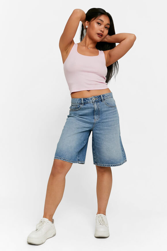 Pantaloncini di jeans - Denim blu