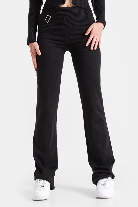 Flare Strickhose - Schwarz